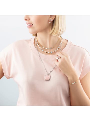 COEUR DE LION Beschicht. Halskette mit Perlen - (L)42 cm