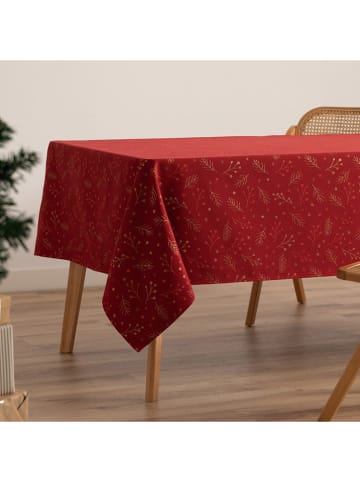 GAMUSI Tafellaken "Berrie" rood/goudkleurig