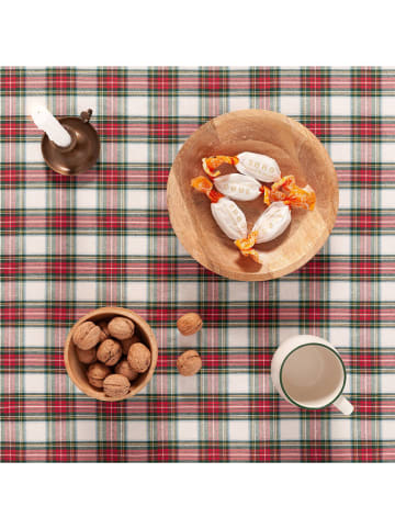 GAMUSI Tischdecke ''Check'' in Weiß/ Rot/ Grün