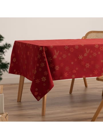 GAMUSI Tafellaken "Flake" rood/goudkleurig