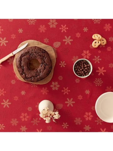 GAMUSI Tischdecke ''Flake'' in Rot/ Gold