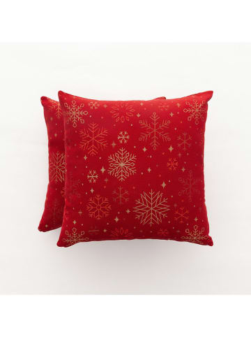 GAMUSI 2er-Set: Kissenhüllen ''Sparkle'' in Rot