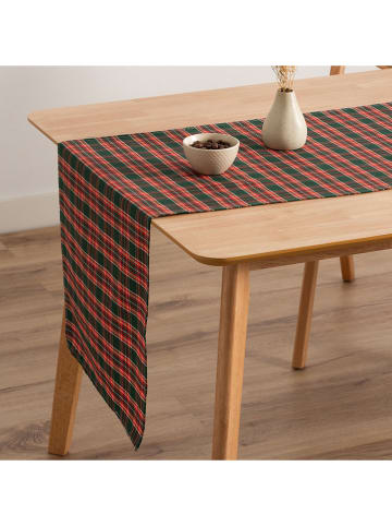GAMUSI Tischläufer ''Check'' in Rot/ Grün