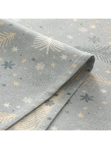 GAMUSI Tischläufer ''Christree'' in Hellblau/ Gold