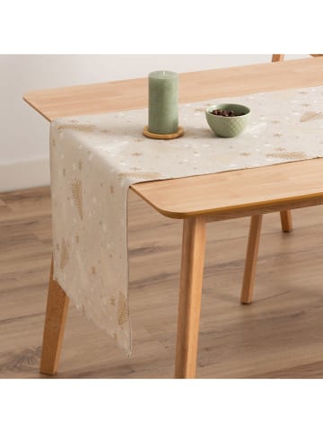 GAMUSI Tafelloper "Christree" beige/goudkleurig