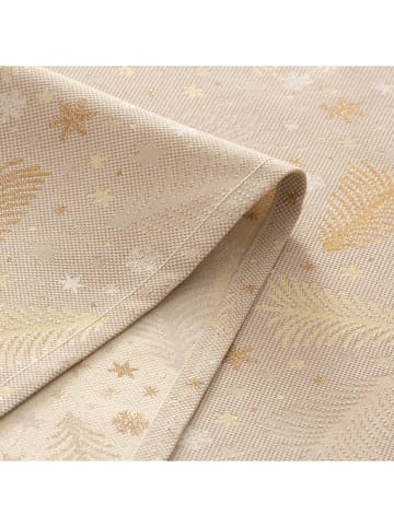 GAMUSI Tischläufer ''Christree'' in Beige/ Gold