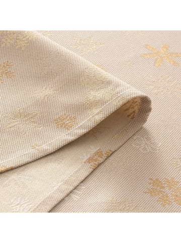 GAMUSI Tischläufer ''Flake'' in Beige/ Gold