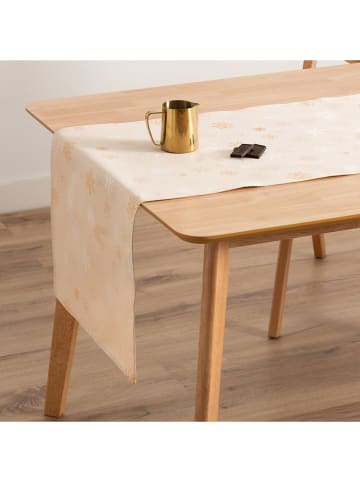 GAMUSI Bieżnik "Flake" w kolorze złoto-brzoskwiniowym