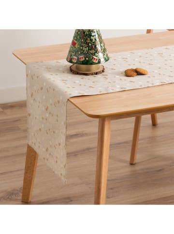 GAMUSI Tischläufer ''Frost'' in Beige/ Gold