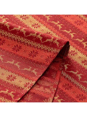 GAMUSI Tischläufer ''Ribbon'' in Rot/ Gold