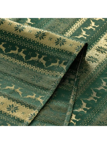 GAMUSI Tischläufer ''Ribbon'' in Grün/ Gold