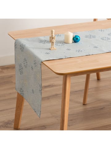 GAMUSI Tischläufer ''Sparkle'' in Hellblau/ Gold