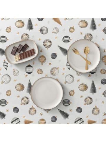 GAMUSI Tischdecke ''Belia'' in Grau/ Gold