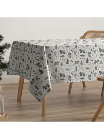 GAMUSI Tischdecke ''Cheer'' in Weiß/ Grau/ Gold