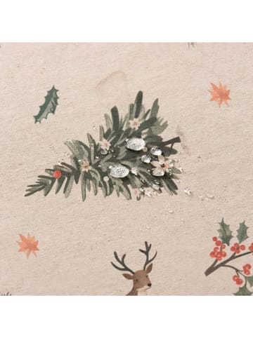 GAMUSI Obrus "Snowpine" w kolorze beżowo-zielonym