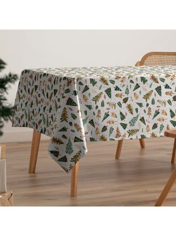 GAMUSI Tischdecke "Chime" in Weiß/ Grün