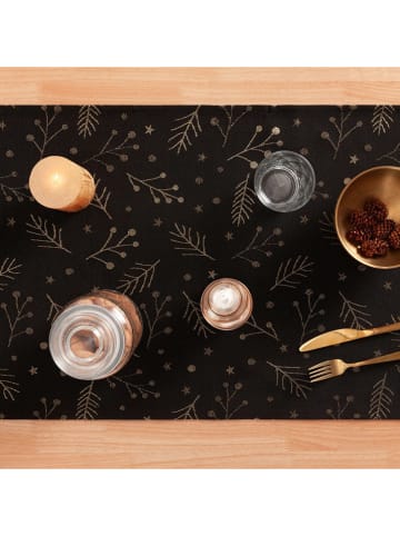 GAMUSI Tischläufer ''Berrie'' in Schwarz/ Gold