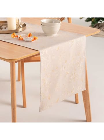 GAMUSI Tischläufer ''Flenor'' in Beige/ Gold
