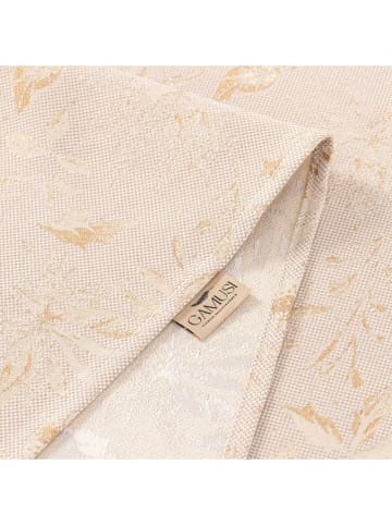 GAMUSI Tafelloper "Flenor" beige/goudkleurig