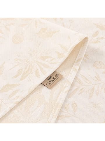 GAMUSI Tischläufer ''Flenor'' in Weiß/ Gold