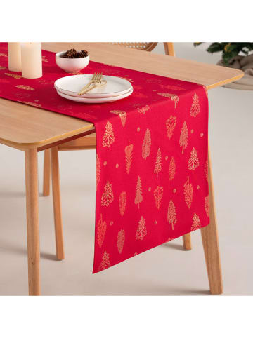 GAMUSI Tafelloper "Silvet" rood/goudkleurig