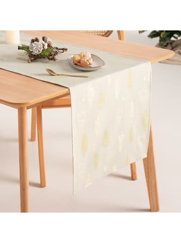 GAMUSI Tafelloper "Silvet" lichtgroen/goudkleurig