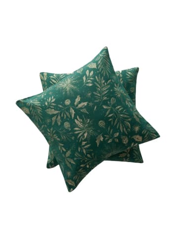 GAMUSI 2er-Set: Kissenhüllen ''Flenor'' in Grün