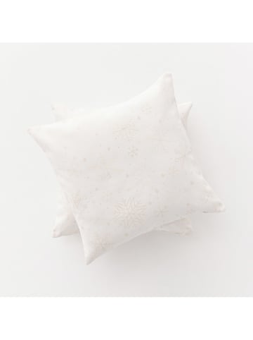 GAMUSI Poszewki (2 szt.) "Sparkle" w kolorze złoto-białym na poduszkę