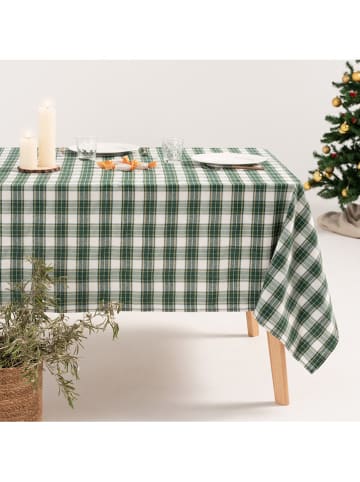 GAMUSI Tischdecke ''Check'' in Weiß/ Grün