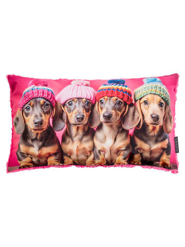 Magma Heimtex Kussen "Crazy Dackel" roze - (L)30 x (B)50 cm