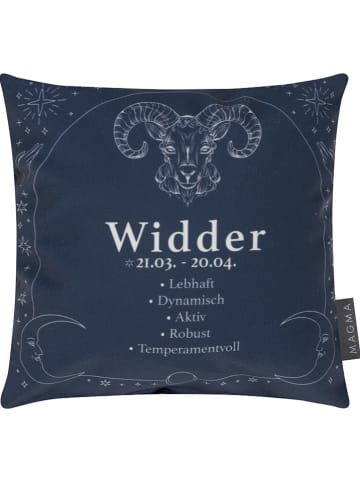 Magma Heimtex Kissen "Widder" in Dunkelblau - (L)25 x (B)25 cm