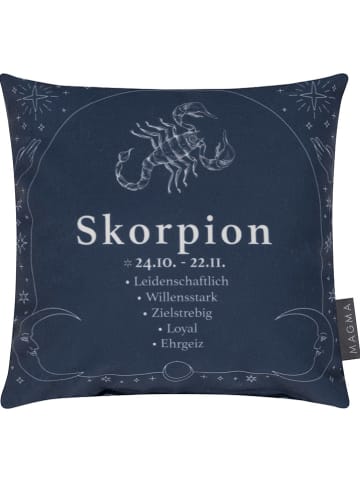 Magma Heimtex Kissen "Skorpion" in Dunkelblau - (L)25 x (B)25 cm