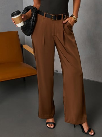 Milan Kiss Spodnie w kolorze jasnobrązowym