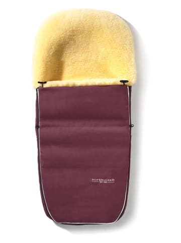 Hofbrucker Lammfell-Fußsack "Polaris" in Pflaume - (L)105 x (B)40 cm