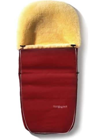 Hofbrucker Lammfell-Fußsack "Polaris" in Bordeaux - (L)105 x (B)40 cm