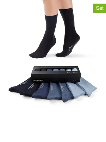 camano 7-delige set: sokken lichtblauw/donkerblauw