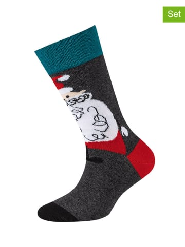 camano 2er-Set: Socken in Anthrazit/ Petrol