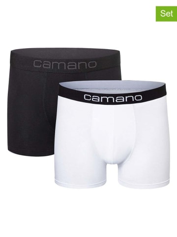 camano 2-delige set: boxershorts zwart/wit