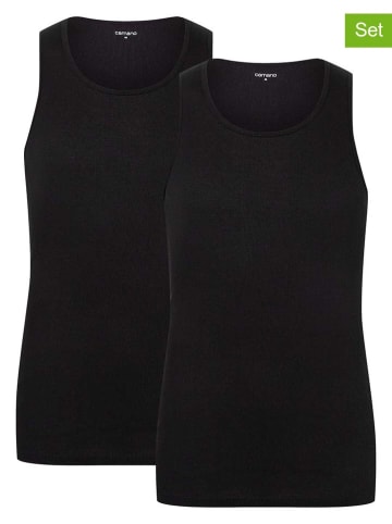 camano 2er Set: Unterhemden in Schwarz