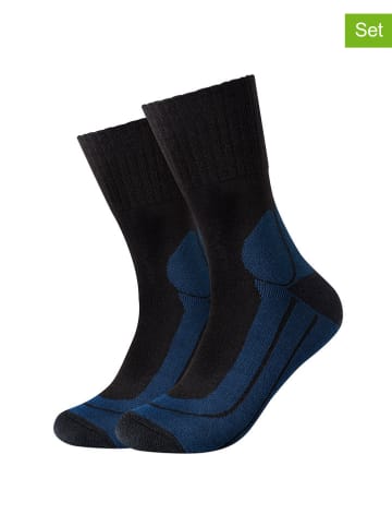 camano 2er-Set: Sportsocken in Schwarz/ Dunkelblau