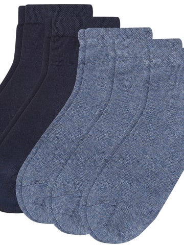camano 10er-Set: Socken in Blau/ Dunkelblau