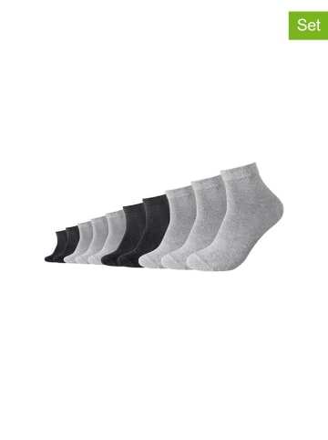 camano 10er-Set: Socken in Anthrazit/ Hellgrau