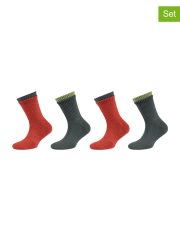 s.Oliver 4-delige set: sokken groen/oranje