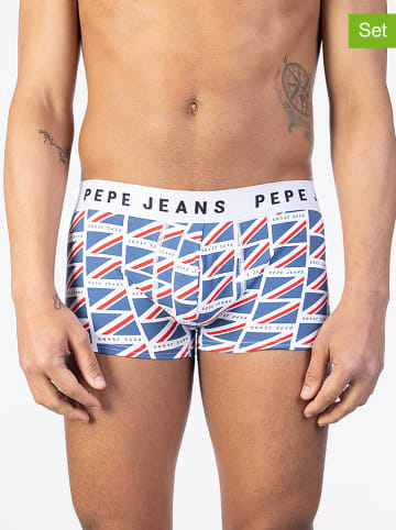 Pepe Jeans 2er-Set: Boxershorts in Rot/ Blau