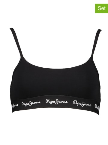 Pepe Jeans Topy (2 szt.) w kolorze biało-czarnym