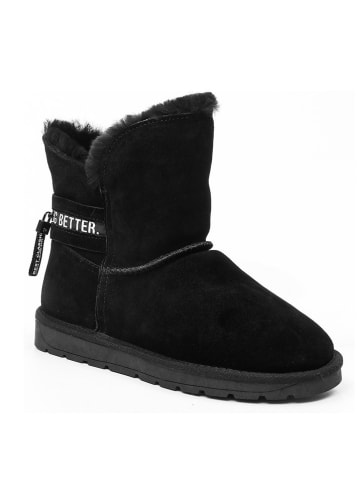Gooce Leder-Winterboots "Zina" in Schwarz