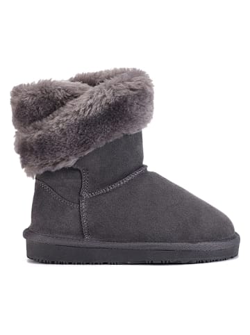Gooce Leder-Winterboots "Florine" in Grau