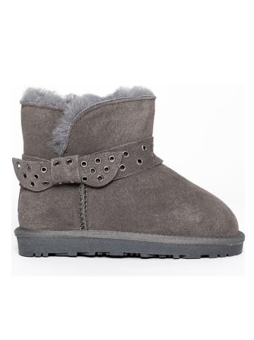 Gooce Leder-Winterboots "Britney" in Grau