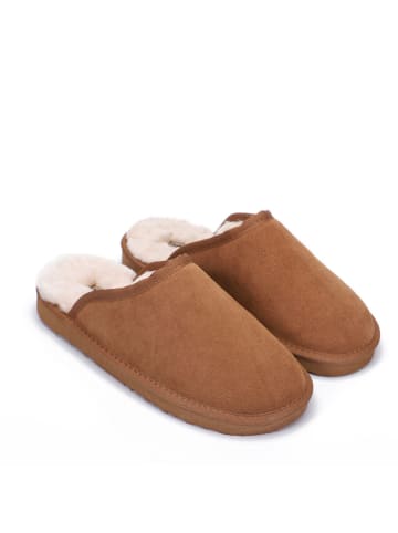 Gooce Pantoffels van schapenvacht "Emerald" lichtbruin