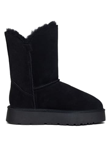Gooce Leder-Winterstiefel "Breezy" in Schwarz